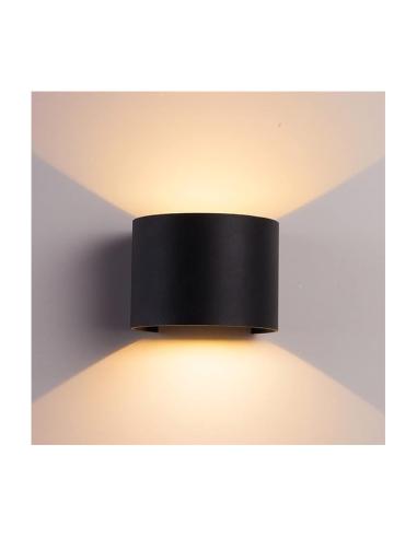 Aplique LED Exterior 2x5W 100Lm/W IP65 Negro  [HO-APL07-IP65-B-W]