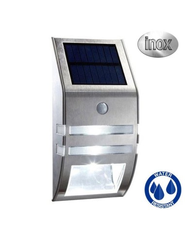 Aplique solar LED detector presencia color plata - Imagen 1