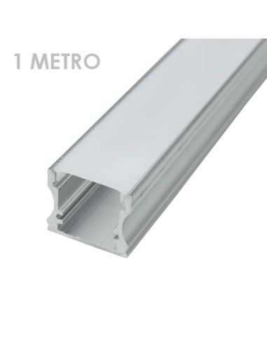 Perfil rectangular aluminio tira led 17,5 x 14,5 x 1000mm - Imagen 1