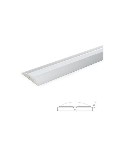 Perfíl Aluminio Tira LED Difusor Opal  LLE-ALP021 x 2M