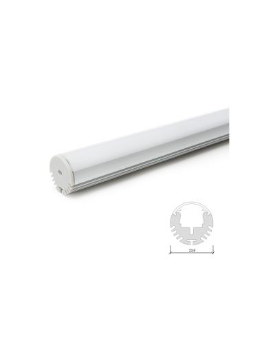 Perfíl Aluminio Tira LED Barra/Armario - Difusor Opal x 2M