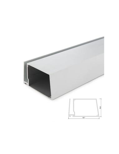 Perfíl Aluminio Tira LED Estanterías Cristal Espesor 8Mm - Alojamiento Transformador x 2M