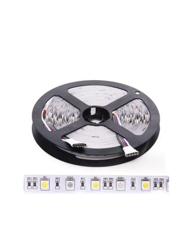 Tira 300 LED 60W 3.780Lm 4200ºK SMD5050 24VDC IP20 RGB+Blanco x5M  [CA-5050-60-24-IP20-RGB-W]