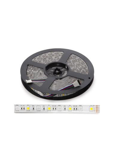 Tira 300 LED 60W 3.780Lm 4200ºK SMD5050 24VDC IP65 RGB+Blanco x5M  [CA-5050-60-24-IP65-RGB-W]