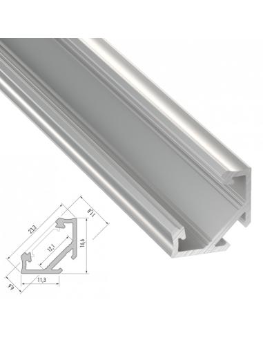 Perfíl Aluminio Tipo C 2,02M