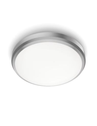 Plafón LED Philips "Doris" Circular 6W 640Lm Niquelado 4000K IP44 [PH-929002367601]