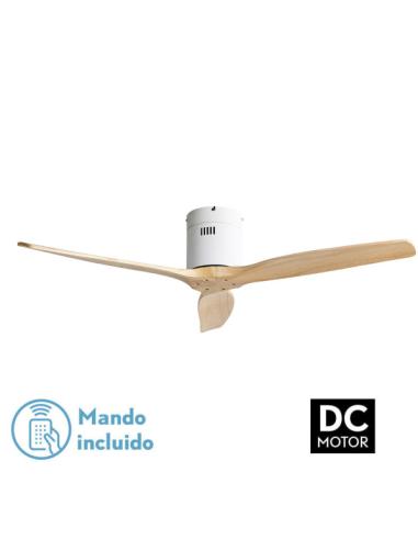 Ventilador Dc Aguilon Blanco 3 Aspas Haya 5 Vel Ocidades Sin Luz Remoto Y Temporiz.132d