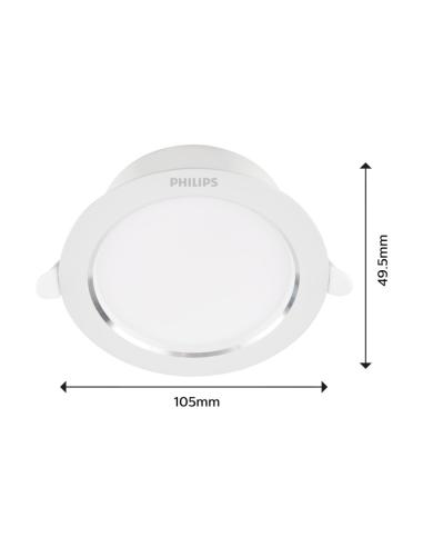 Downlight LED Signify "Diamond Cut" 4,5W 4000º Blanco   [PH-8719514453227]