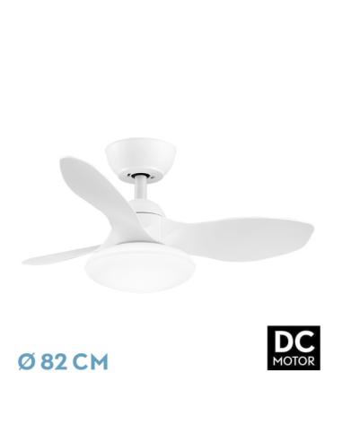 Ventilador Dc Paramo 36w 2880lm Blanco 3 Aspas 82d 3000k,4500k,6000k,remoto+tempor+memoria