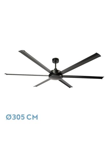 Ventilador Dc Sanson Negro Sin Luz 6asp 305d C/remoto Y Temporizador