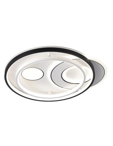 Plafon Evora Circular Negro/blanco 160w 3000-4000-6000k  7x45x52cm 13600lm C/remoto