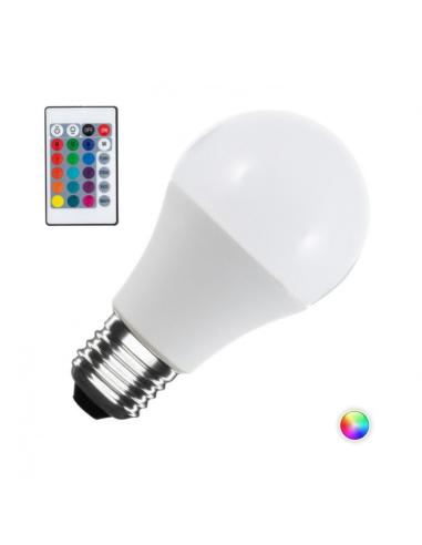 Bombilla LED E27 10W  RGB + W Mando 40.000H [CA-E27-10-RGB-W]