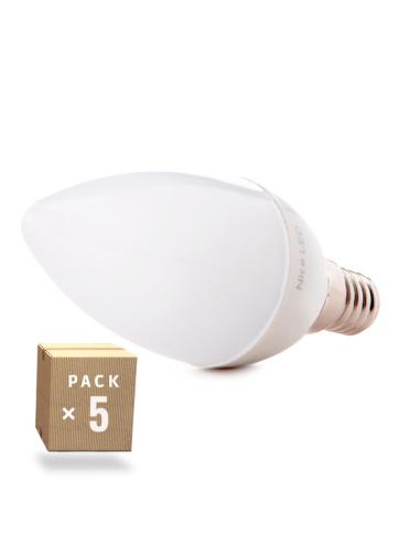 Pack 5 Bombillas LED E14 5W 410Lm  40.000H [HO-C37-E14-5W-RC-CW-PK5-AP]