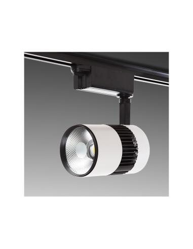 Foco Carril LED 20W 2.000Lm CRI85  "Annabelle" Monofásico 40.000H [PL-218050-CW-W]