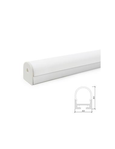 Perfíl Aluminio Curvado Tira LED Techo/Colgante Difusor Opal LLE-ALP027 x 2M