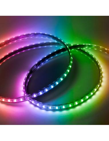 Tira 60 LED/M 10W SMD5050 220VAC IP65 RGB x1M 40.000H  [HO-220-60-50-RGB]