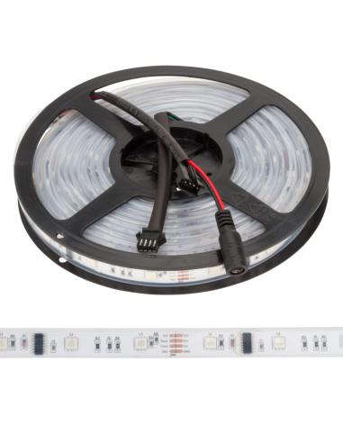 Tira 150 LED 36W  SMD5050 12VDC Digital RGB x5M 40.000H [GR-LDT-W30DIGRGB-IP67]-RGB