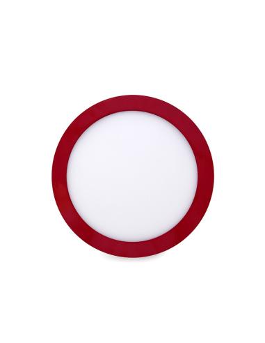 Plafón LED 18W 1357Lm  3000ºK Circular Rojo 40.000H [HO-JM18WR-R-WW]