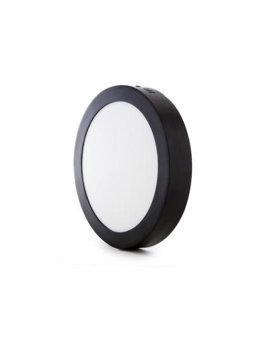 Plafón LED 18W 1357Lm  3000ºK Circular Negro 40.000H [HO-JM18WR-B-WW]