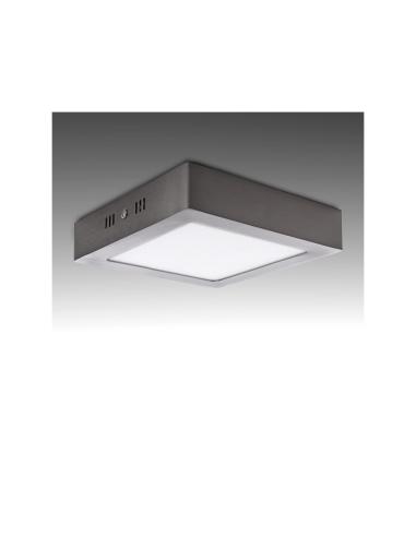 Plafón LED 12W 860Lm  Cuadrado Niquel Satinado  [GL-PL SM12SN-CW]