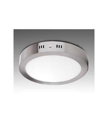 Plafón LED 18W 1.300Lm  Circular Niquel Satinado  [GL-PL-SM18RN-CW]