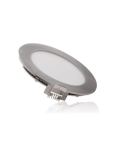 Placa LED 6W 480Lm  Circular Niquel Satinado  [GL-CL-R6N-CW]