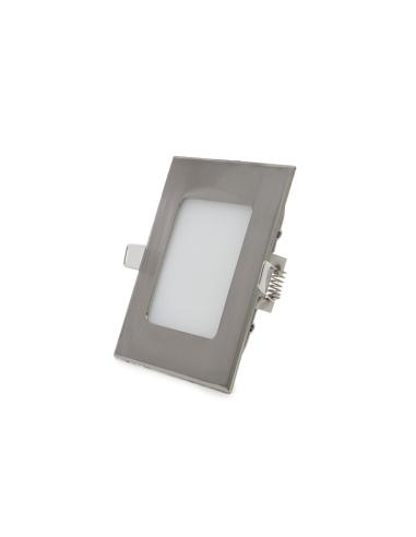 Placa LED 6W 480Lm  Cuadrada Niquel Satinado  [GL-CL-S6N-CW]