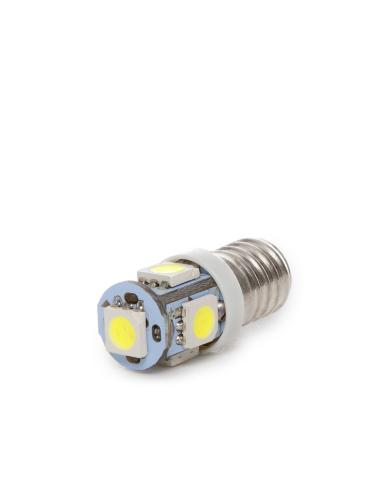 Bombilla LED E10 1W 90Lm  12VDC LED 40.000H [CA-E10-5MD5050-CW]