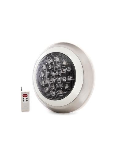 Foco Piscina LED 24W Montaje Superficie Ø300Mm Multicolor Mando 40.000H [KD-FPS-63-24W-RGB]