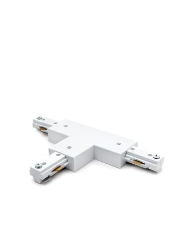 Conector T Carril Bifásico Blanco