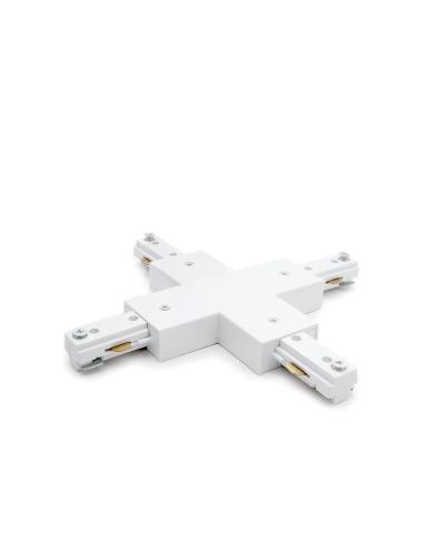 Conector X Carril Bifásico Blanco