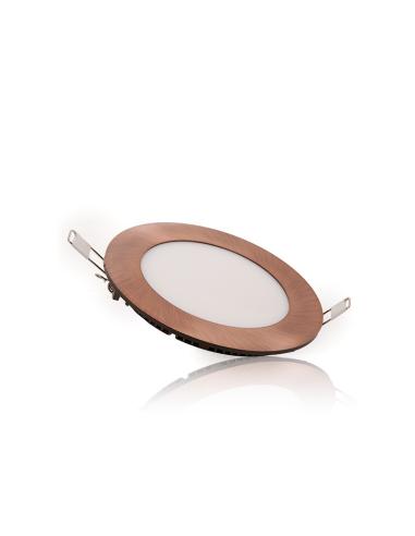 Placa LED 6W 449Lm  3000ºK Circular Bronce  [GL-CL-R6N-B-WW]