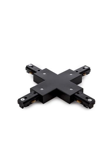 Conector X Carril Bifásico Negro