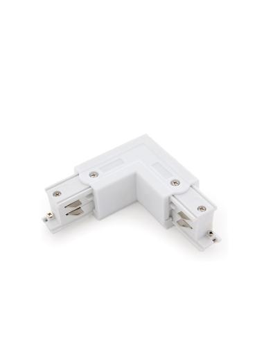 Conector L Carril Trifásico Blanco