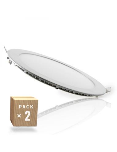 Pack 2 Placas LED 18W 1350Lm  Plata 40.000H [GR-RDP1305-18W-CW-PK2-AP]