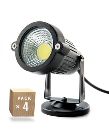 Pack 4 Focos LED Jardín 5W 450Lm  40.000H [SL-SL-C12-5W-CW-PK4-AP]