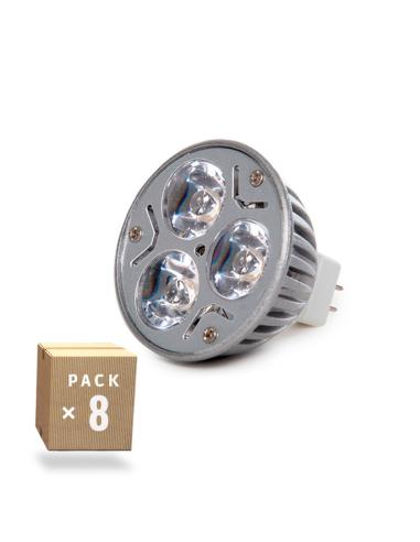 Pack 8 Bombillas LED GU5,3 6W 515Lm 3000ºK 40.000H [CA-MR16-9W-WW-PK8-AP]