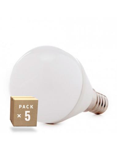 Pack 5 Bombillas LED E14 7W 520Lm  40.000H [HO-C37-E14-7W-RC-CW-PK5-AP]