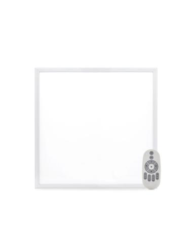 Panel LED Superslim 36W 2.380Lm 60x60Cm Marco Blanco Mando a Distancia (Intensidad-Cct) 40.000H [HO-PANMB59559536W-RC]