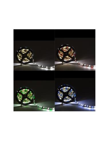 Tira 300 LED 60W 3.780Lm  SMD5050 24VDC IP20 RGB+Blanco x5M 40.000H [CA-5050-60-24-IP20-RGB-W