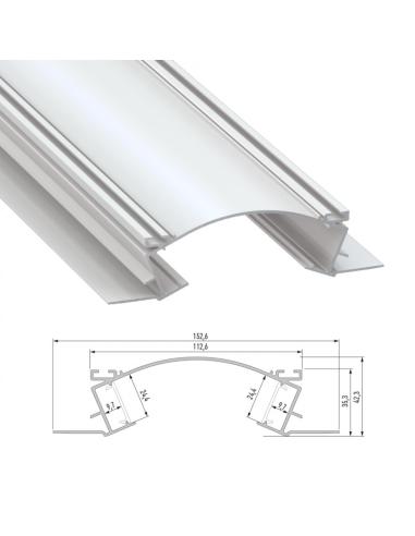 Perfíl Aluminio  VEDA 2,02M - Anodizado Plata