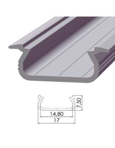 Perfíl Aluminio Tipo ECO P02 1,00M