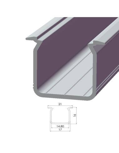 Perfíl Aluminio Tipo ECO P05 1,00M