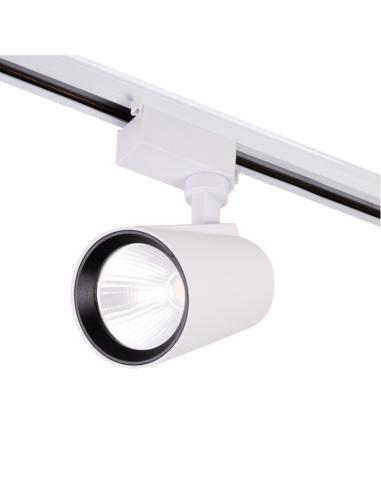 Foco Carril LED 30W 2.700Lm CRI85  Monofásico 40.000H [HO-FC-30W-W-CW]