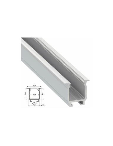 Perfíl Aluminio Tipo W 2,02M - Bruto