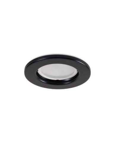 Aro Foco Downlight Circular "Sara" Acero 81mm - Negro