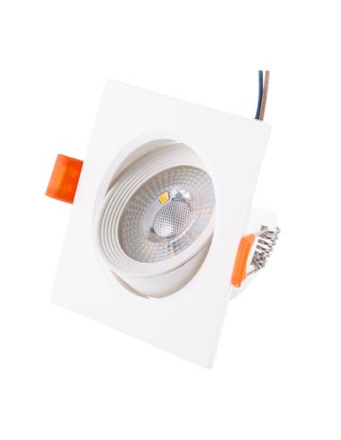 Foco Downlight LED 7W 630Lm  Rectangular Basculante 40.000H [HO-DLPL-CUAD-7W-CW]