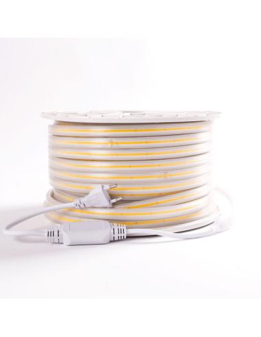 Tira LED COB 450W 34.200Lm CRI85 220VAC x 50M [HO-COB220-9W-WW]-Blanco Cálido