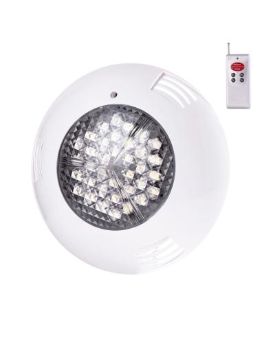 Foco Piscina LED 36W RGB con Mando Distancia  Ø295mm 30,000H Montaje superficie [WR-295-2AS-36W-RGB]