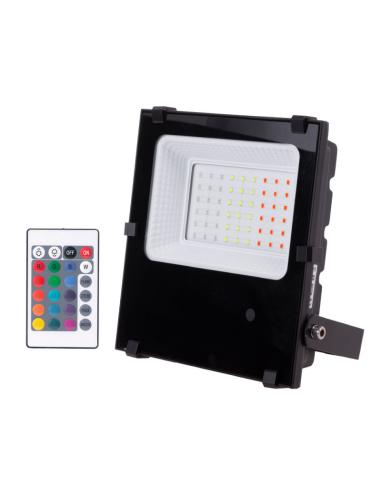 Foco Proyector LED 30W  IP65 Mando a Distancia RGB 40.000H [1916-NS-HVFL30W-F-RGB]